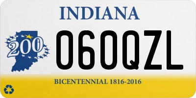 IN license plate 060QZL