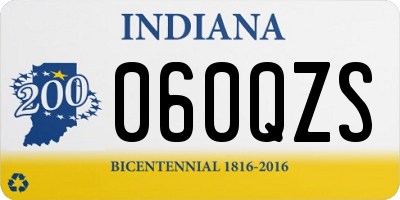IN license plate 060QZS
