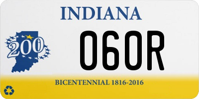 IN license plate 060R