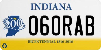 IN license plate 060RAB