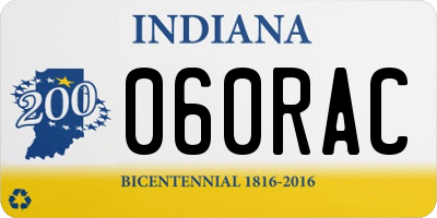 IN license plate 060RAC