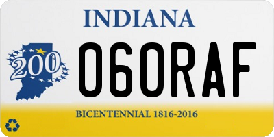 IN license plate 060RAF