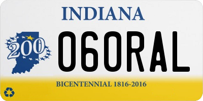 IN license plate 060RAL