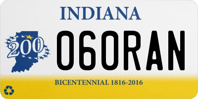IN license plate 060RAN