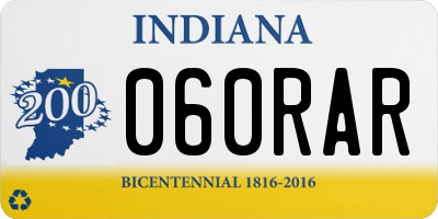 IN license plate 060RAR