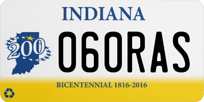 IN license plate 060RAS