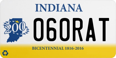 IN license plate 060RAT