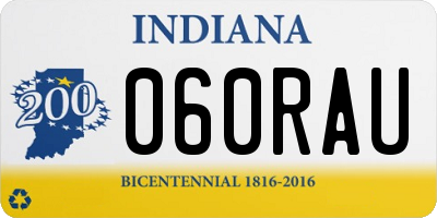 IN license plate 060RAU