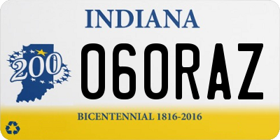 IN license plate 060RAZ