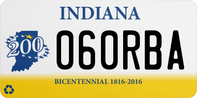 IN license plate 060RBA