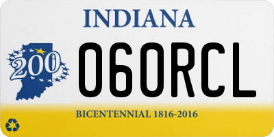 IN license plate 060RCL