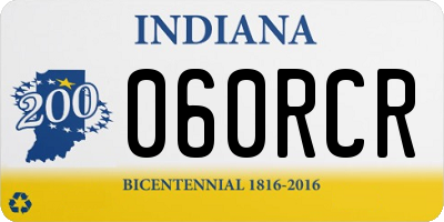 IN license plate 060RCR