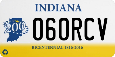 IN license plate 060RCV