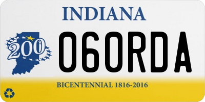 IN license plate 060RDA