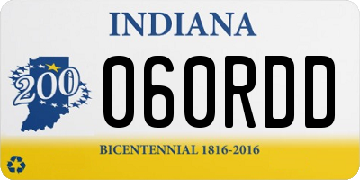 IN license plate 060RDD