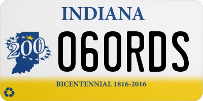 IN license plate 060RDS