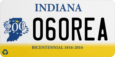 IN license plate 060REA