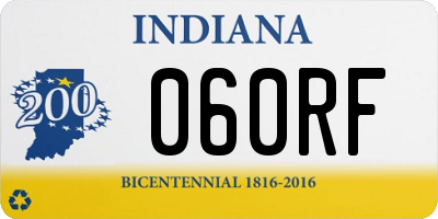 IN license plate 060RF