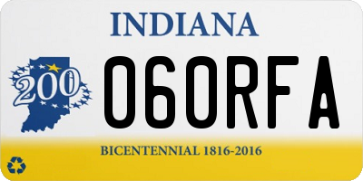 IN license plate 060RFA