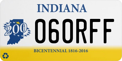 IN license plate 060RFF