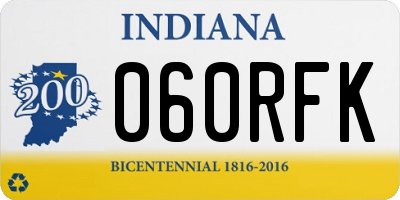 IN license plate 060RFK