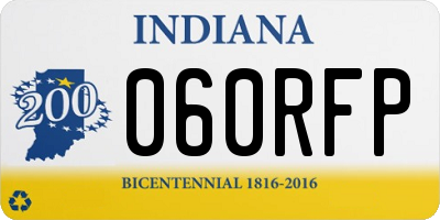 IN license plate 060RFP