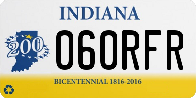 IN license plate 060RFR