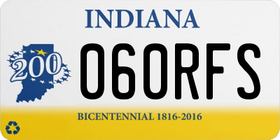 IN license plate 060RFS