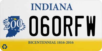IN license plate 060RFW