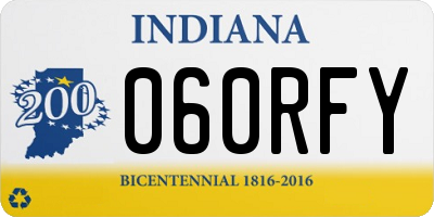 IN license plate 060RFY