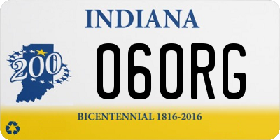 IN license plate 060RG