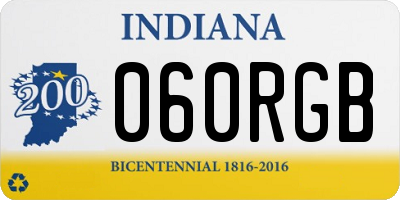 IN license plate 060RGB