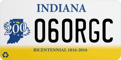 IN license plate 060RGC