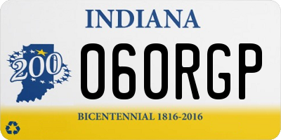 IN license plate 060RGP