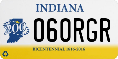 IN license plate 060RGR