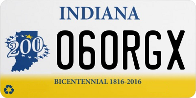 IN license plate 060RGX