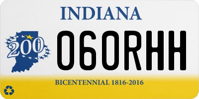 IN license plate 060RHH