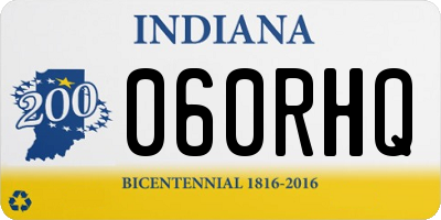 IN license plate 060RHQ