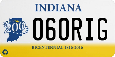 IN license plate 060RIG