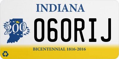 IN license plate 060RIJ