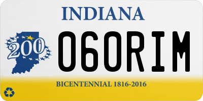 IN license plate 060RIM