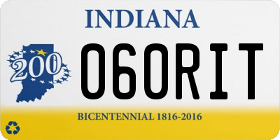 IN license plate 060RIT