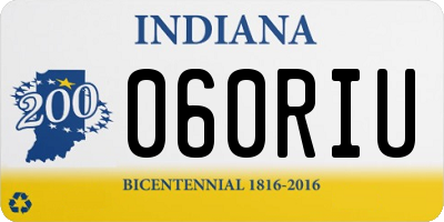 IN license plate 060RIU