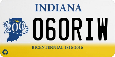 IN license plate 060RIW