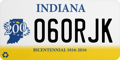 IN license plate 060RJK