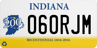 IN license plate 060RJM
