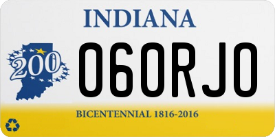 IN license plate 060RJO