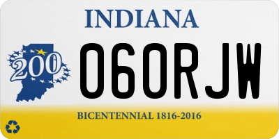 IN license plate 060RJW