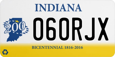 IN license plate 060RJX