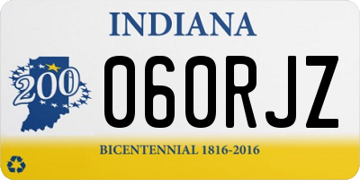 IN license plate 060RJZ